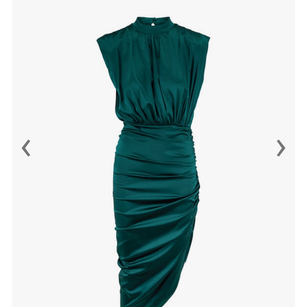 Veronica Beard Kendall Green Silk Dress 2 View 4
